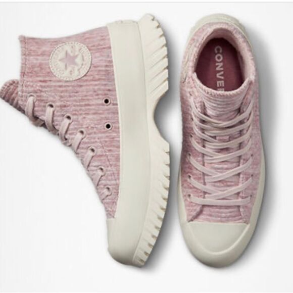 Women’s Chuck Taylor All Star Lugged 2.0 Velour Hightop Sneaker Shoes Size 11.5 - Picture 3 of 9